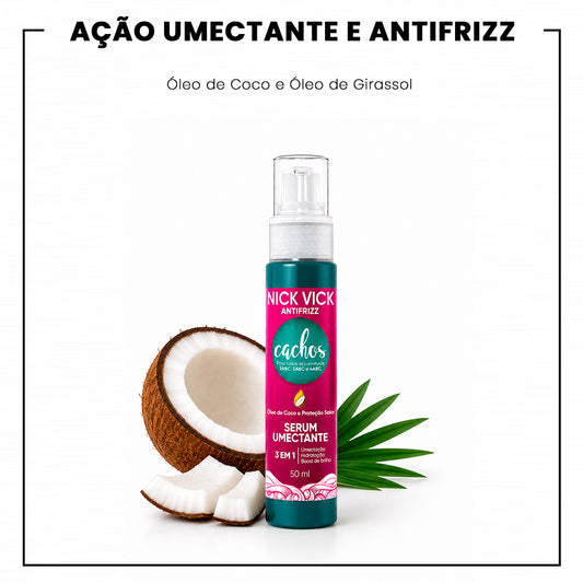 Sérum Umectante 3 em 1 CACHOS ANTIFRIZZ 50ml