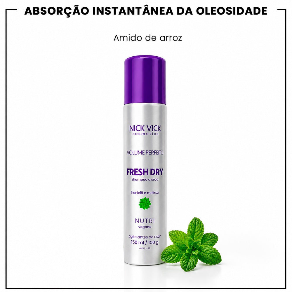 Shampoo a Seco Hortelã e Melissa NUTRI 150ml