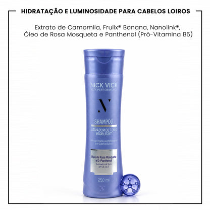 Shampoo Highlight Ativador de Tons Loiros ALTA PERFORMANCE 250ml