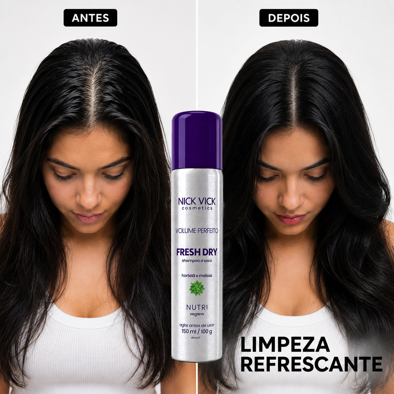 Shampoo a Seco Hortelã e Melissa NUTRI 150ml